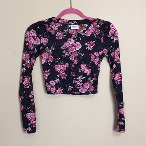 LA Hearts Floral Crop Top